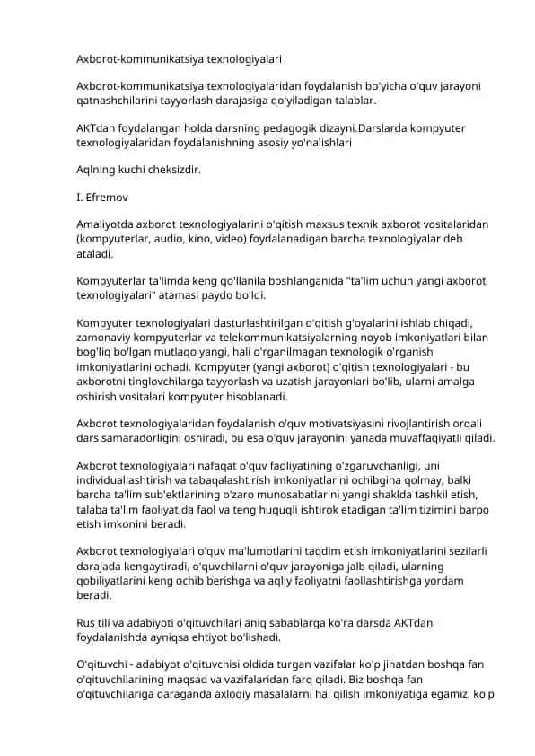 Axborot-kommunikatsiya texnologiyalari