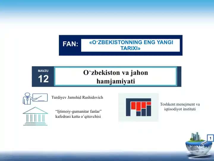 O‘zbekistonvajahonhamjamiyati