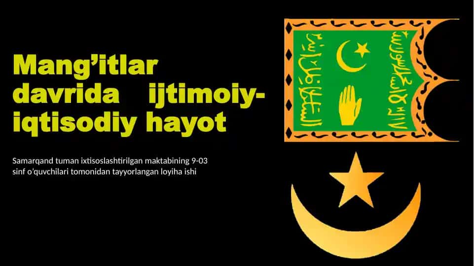O'zbekiston tarixi: Mang’itlar davrida ijtimoiy-iqtisodiy hayot
