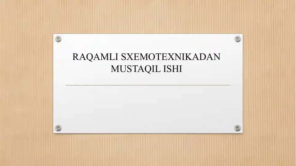Integral Mikrosxemalar