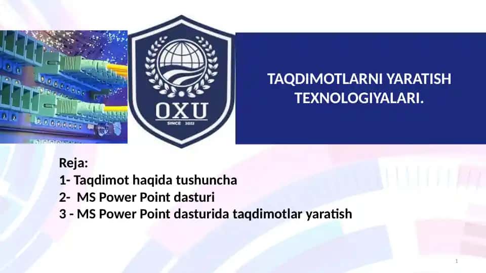 Taqdimotlarni Yaratish Texnologiyalari