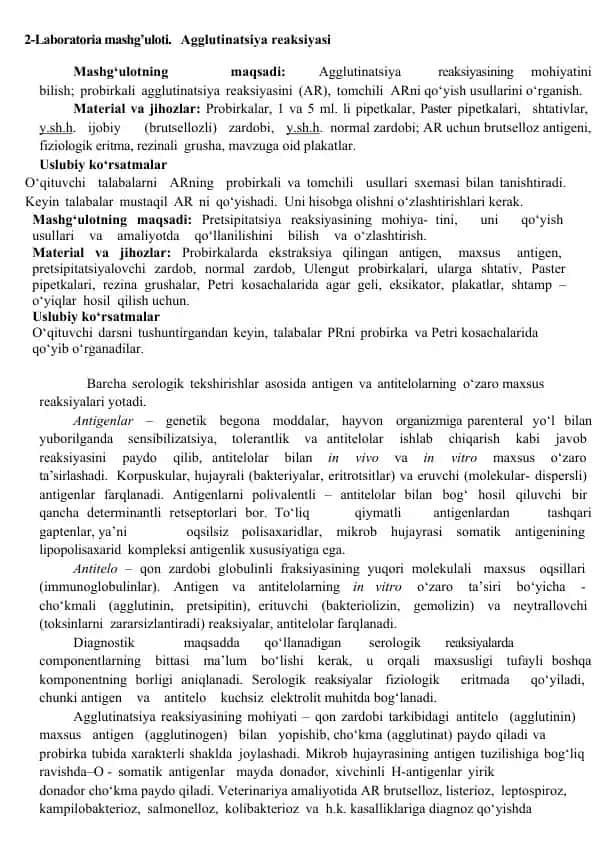 Agglutinatsiya reaksiyasi