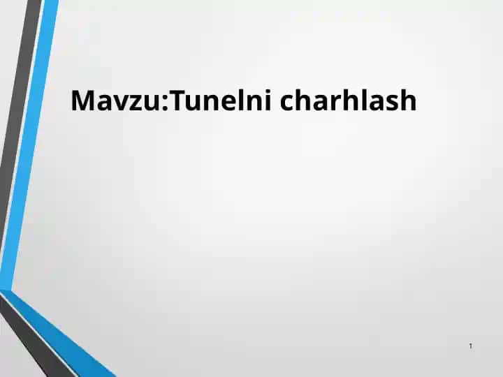 Tunnellicharxlash usuli