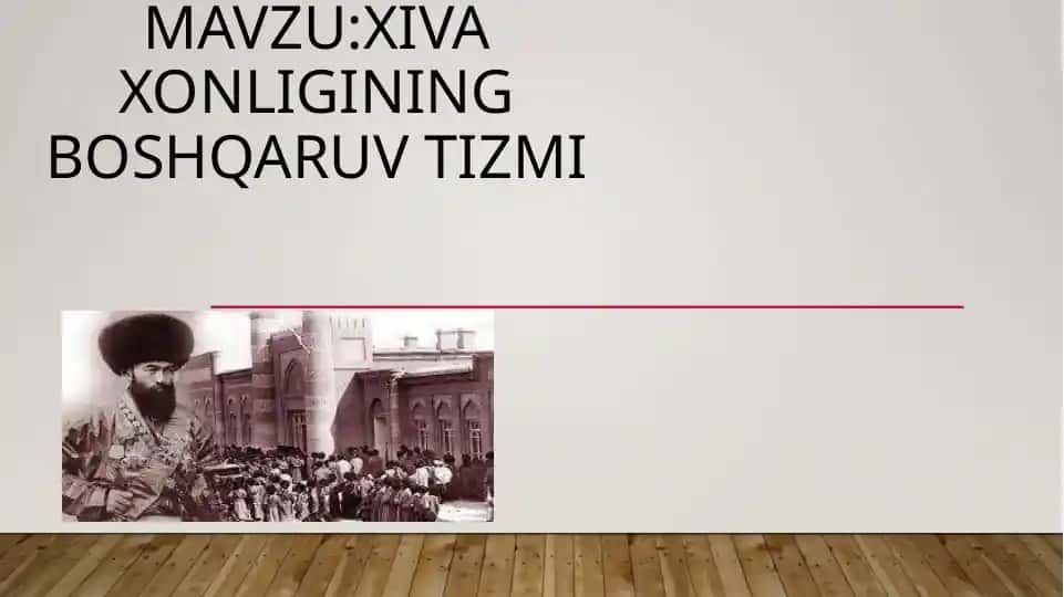 Xivaxonligining boshqaruvtizmi