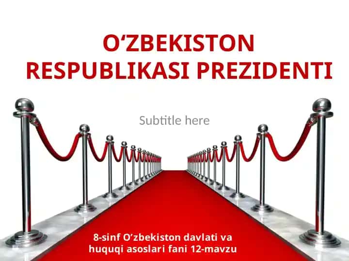 O‘zbekiston Respublikasi Prezidenti