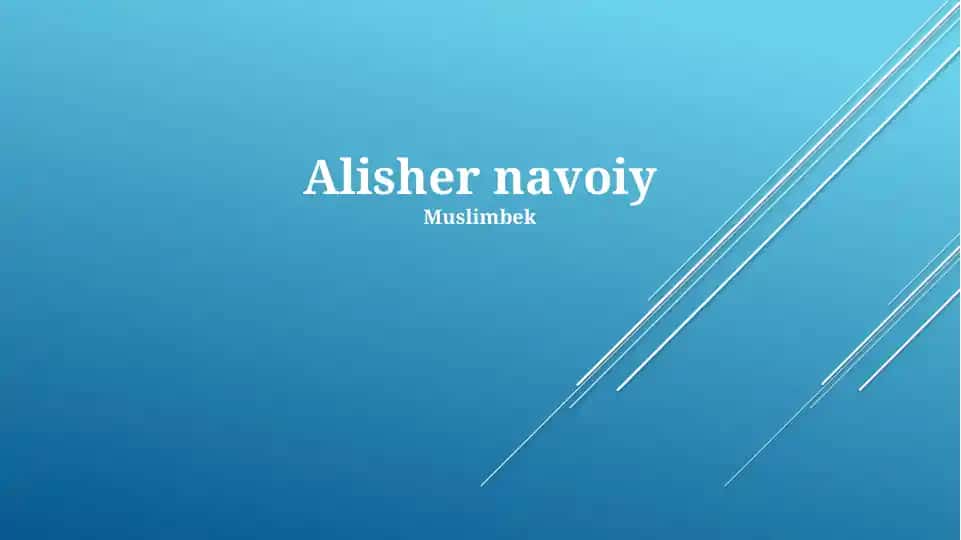 Alisher Navoiy