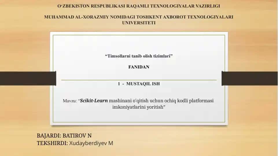 Scikit-Learn platformasi