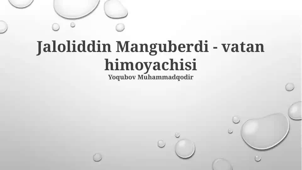 Jaloliddin Manguberdi - vatan himoyachisi