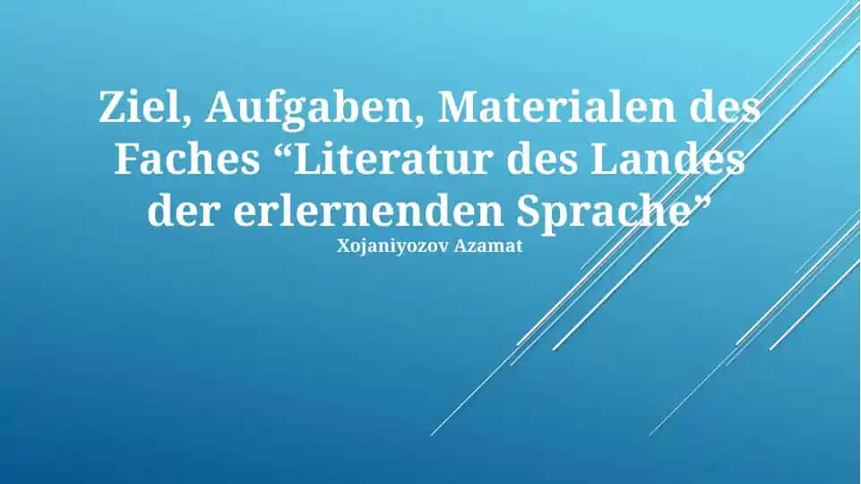 Literatur des Landes der erlernenden Sprache