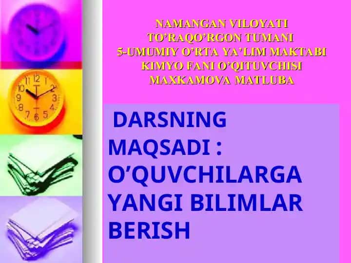 D.I.Mendeleyevning Elementlar Davriy Qonuni va Kimyoviy Elementlar Davriy Sistemasi