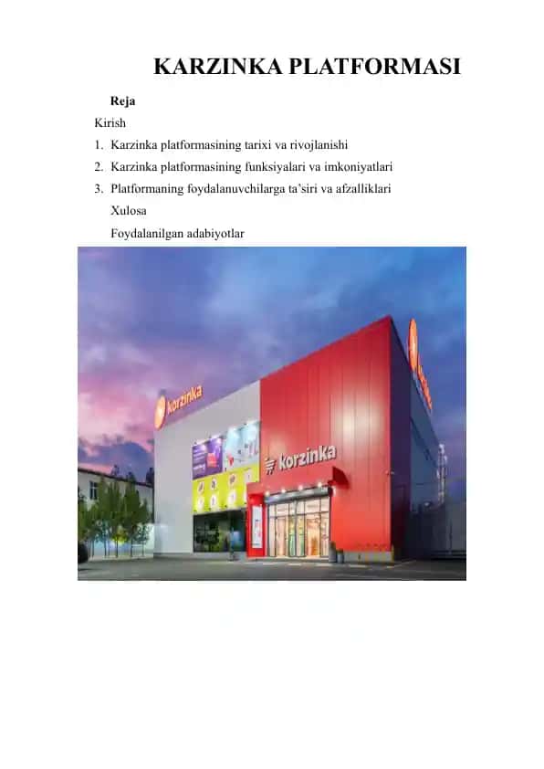 Karzinka PLATFORMASI