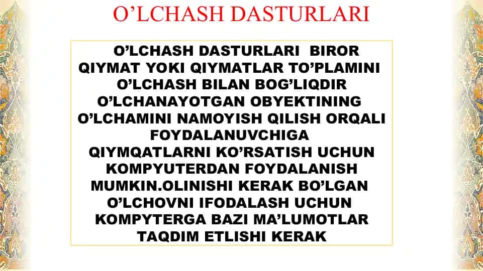 O'lchash dasturlari