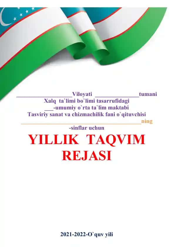 Yillik Taqvim Rejasi