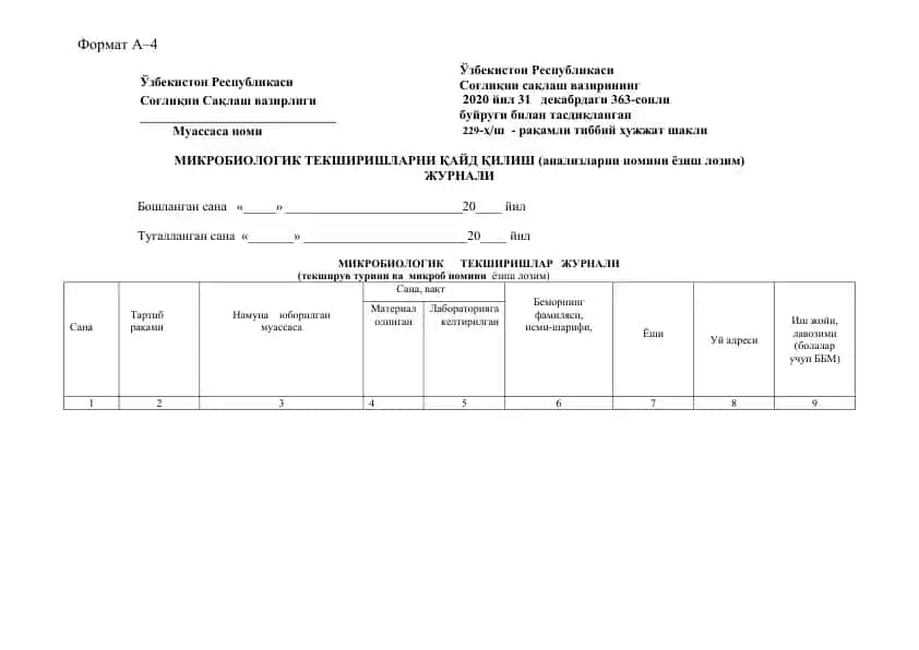 Mikrobiologik tekshirishlar jurnali