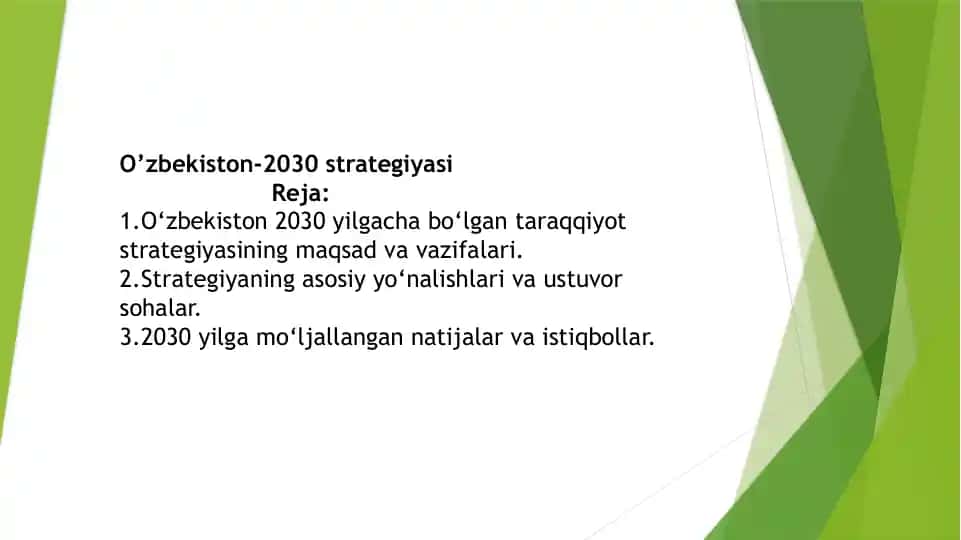 O‘zbekiston-2030 strategiyasi