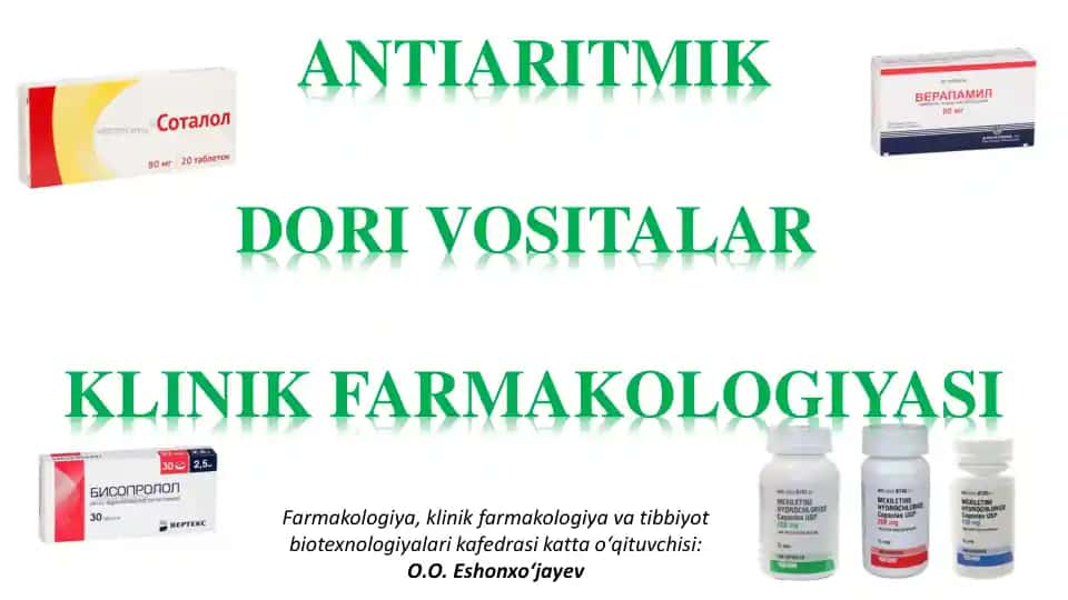 ANTIARITMIK DORI VOSITALARI