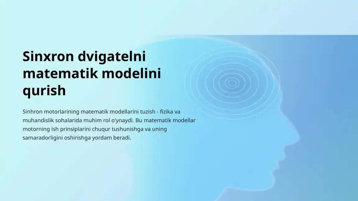 Sinxron motorlarining matematik modellari