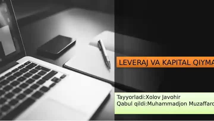 LEVERAJ VA KAPITAL QIYMAT