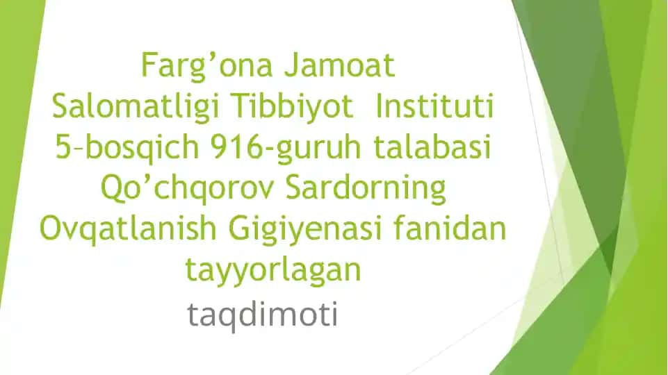 Kalbasa maxsulotlarini gigienik tekshirish