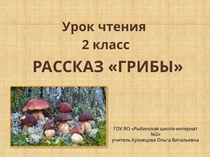 Рассказ «Грибы»