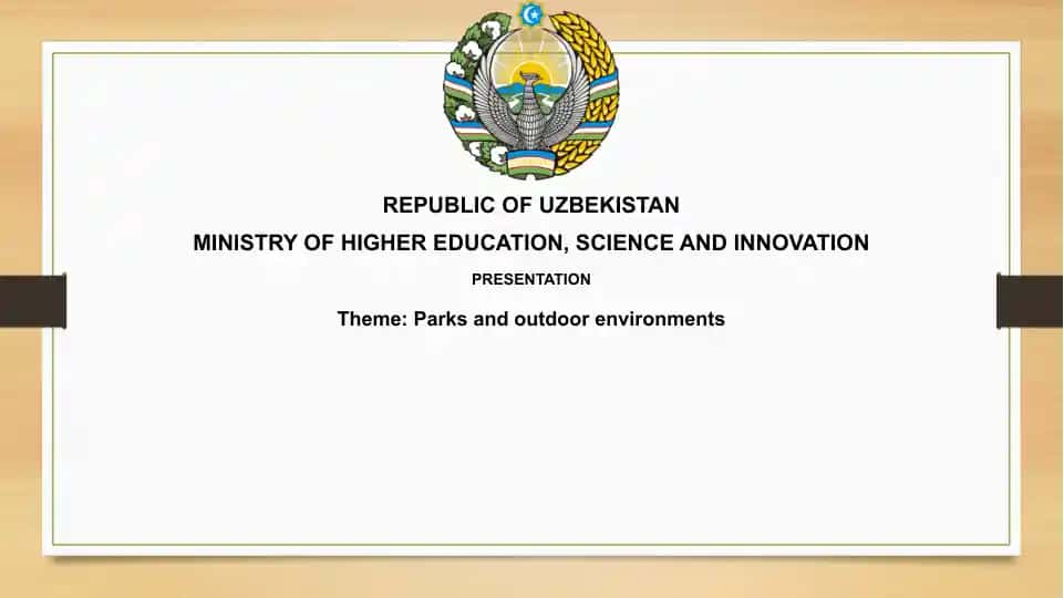 Parks and outdoor environments