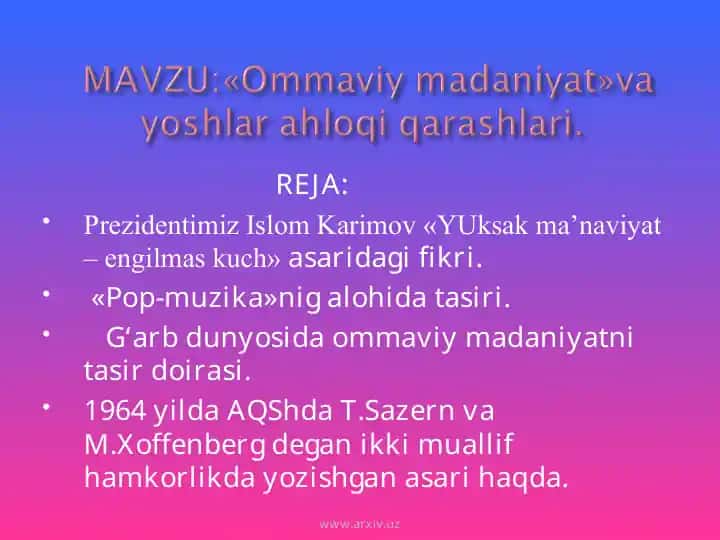 Ommaviy Madaniyat