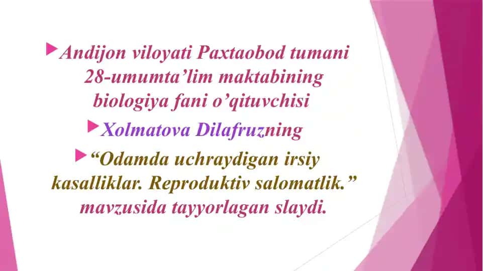 Biologiya darslik slayd