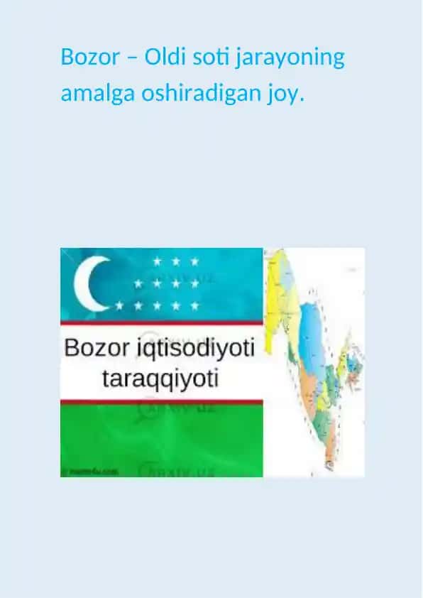 Bozor – Oldi soti jarayoning amalga oshiradigan joy