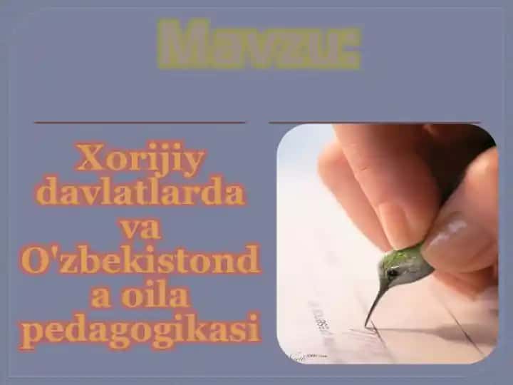 Xorijiy davlatlarda O'zbekiston davoilasi pedagogikasi