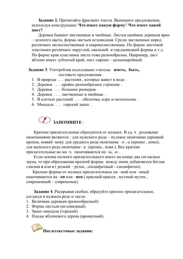 Форма и цвет растений