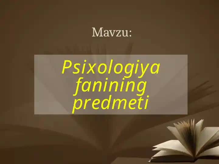 Psixologiyafaniningpredmeti