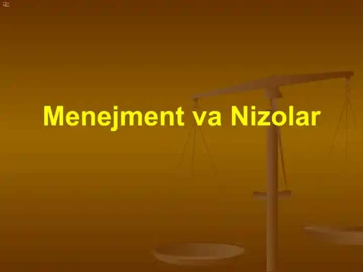 Menejment va Nizolar