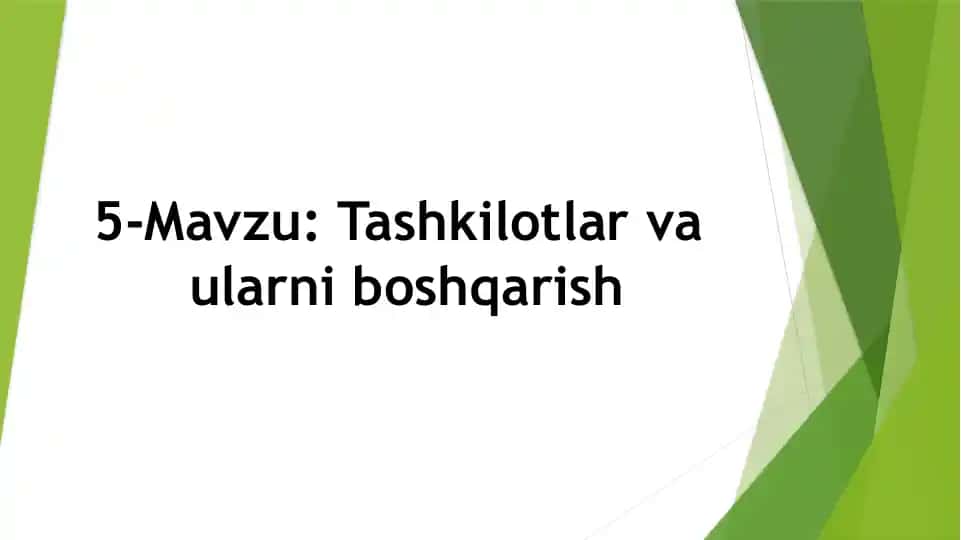Tashkilotlar vaularni boshqarish kitobi