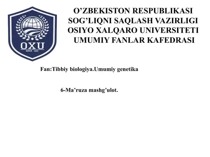 Individual rivojlanishning umumiy qonuniyatlari