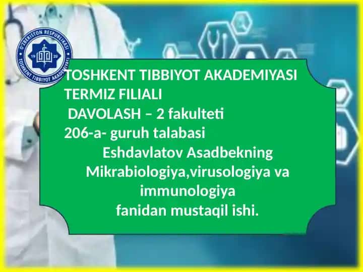 Immunopatologiya haqida ma'lumotlar