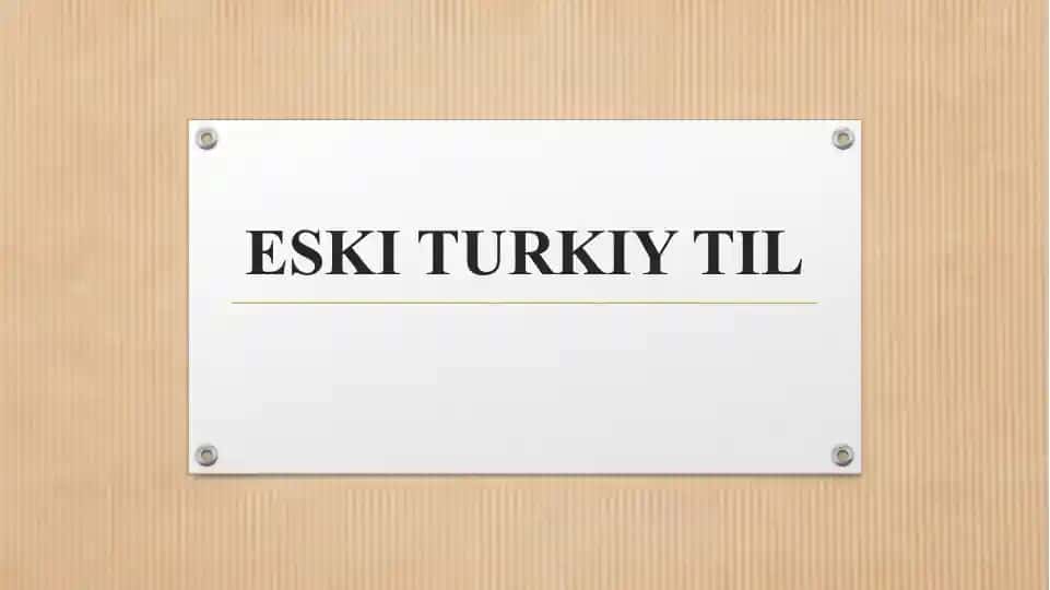 Eski turkiy til