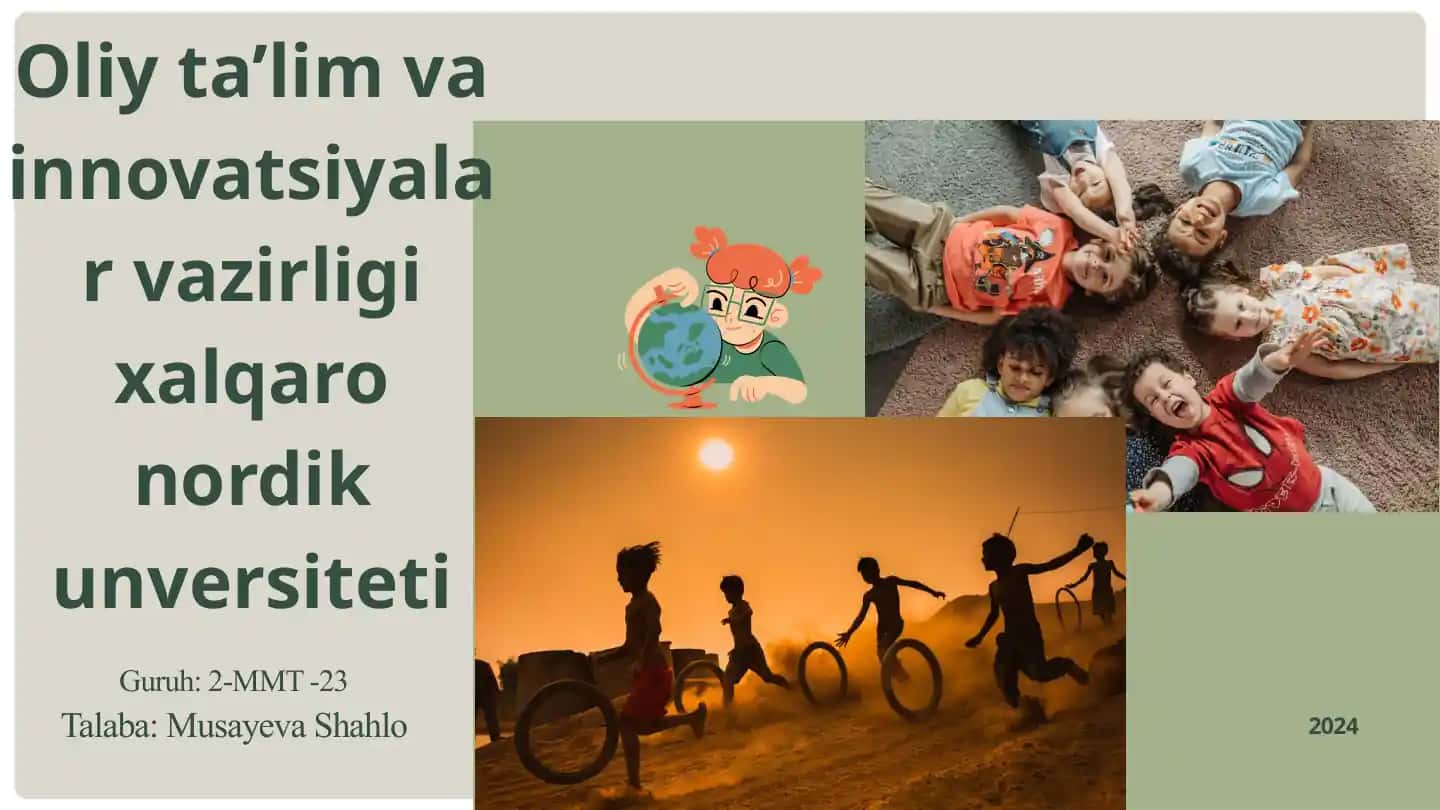 Tabiatga oid o’yin turlari va didaktik ahamiyati