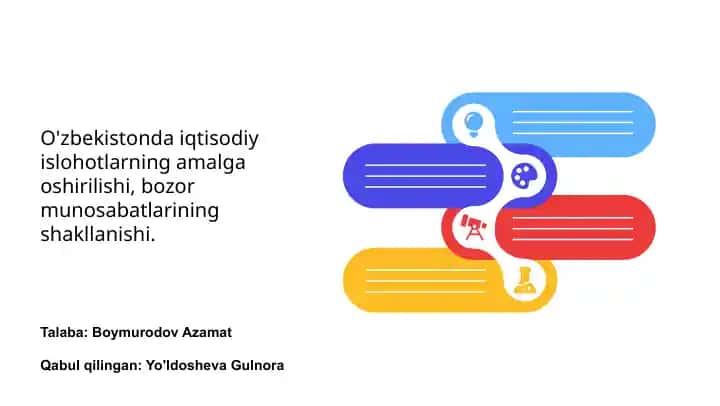 O‘zbekistonda iqtisodiy islohotlar