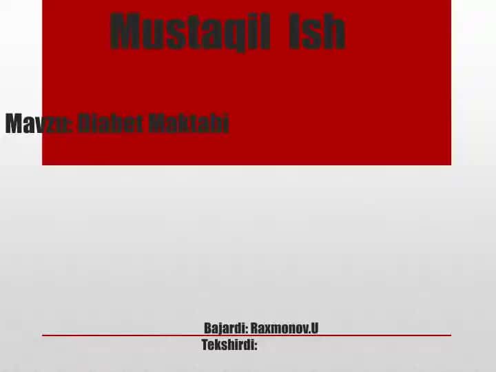 Diabet Maktabi