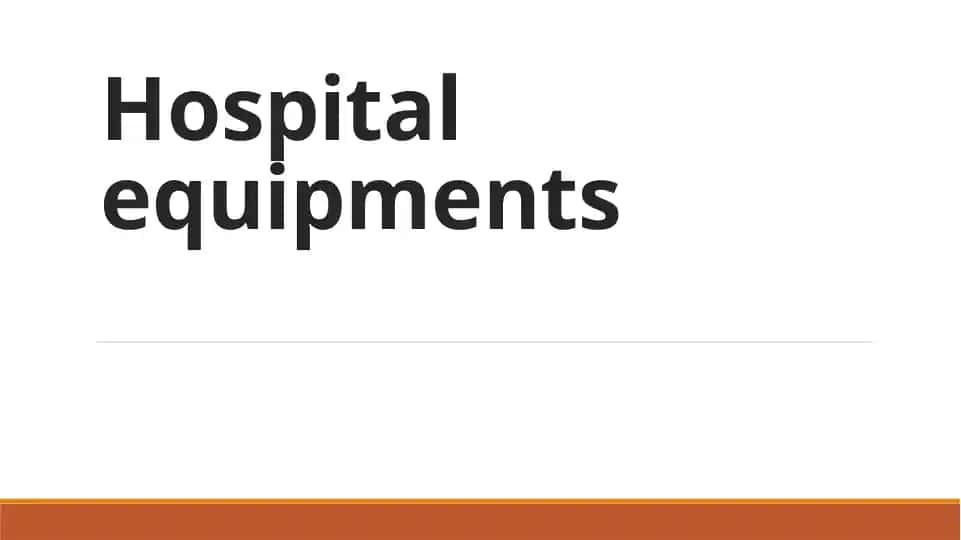 Hospitalequipments