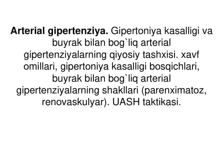 Arterial gipertenziya