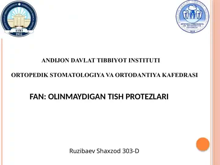 Tish protezlari (Olinmaydigan)