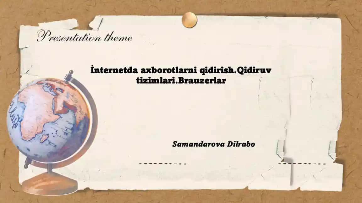 İnternetda axborotlarni qidirish