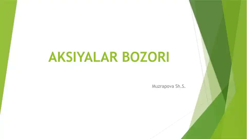 Aksiyalar bozori