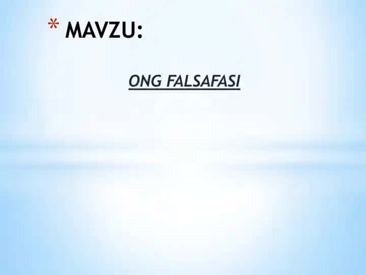 Ong Falsafasi