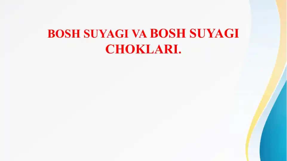 BOSH SUYAGI VA BOSH SUYAGI CHOKLARI. Бош суяги ва бош суяги чоклари