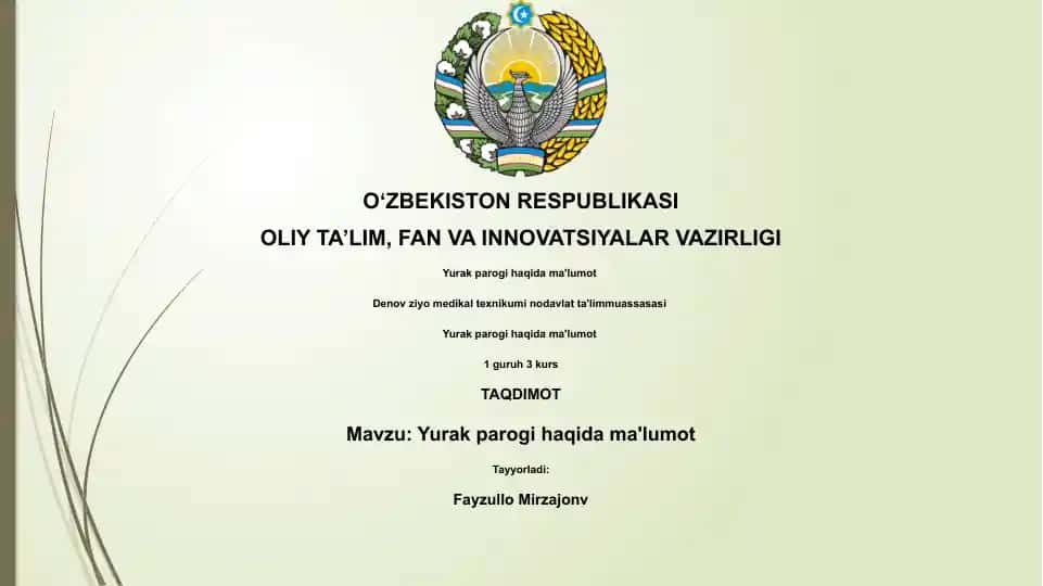 Yurak parogi haqida ma'lumot
