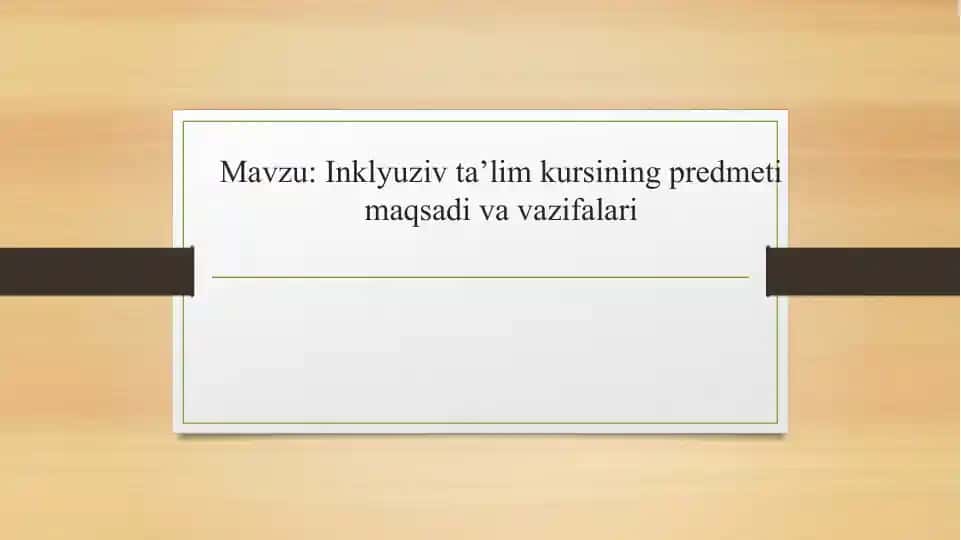 Inklyuziv ta’lim