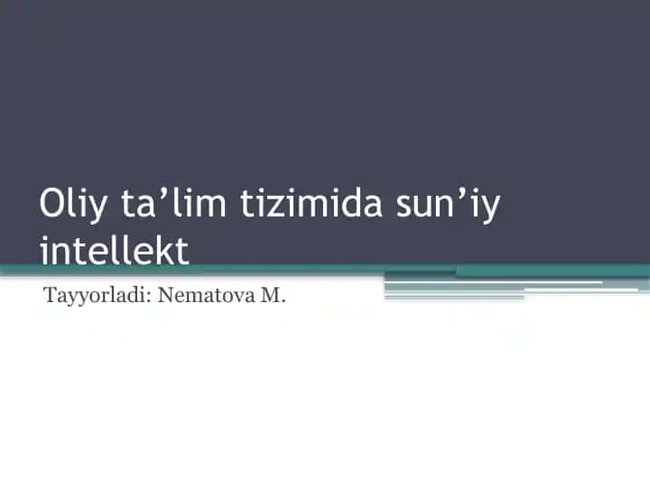 Sun'iy Intellektning Ma'naviy Va Axloqiy Aspektlari