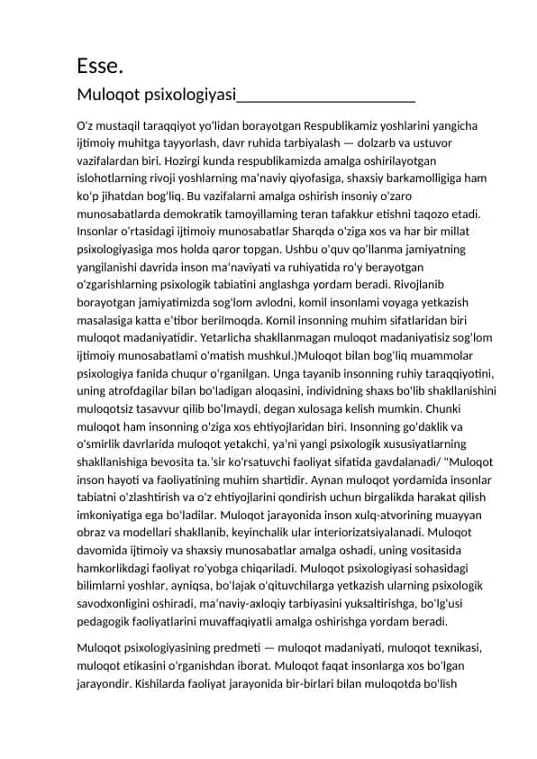 Muloqot psixologiyasi